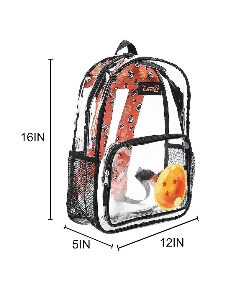 Dragon Ball Z Dragon Ball 16" Clear Backpack For School And Travel