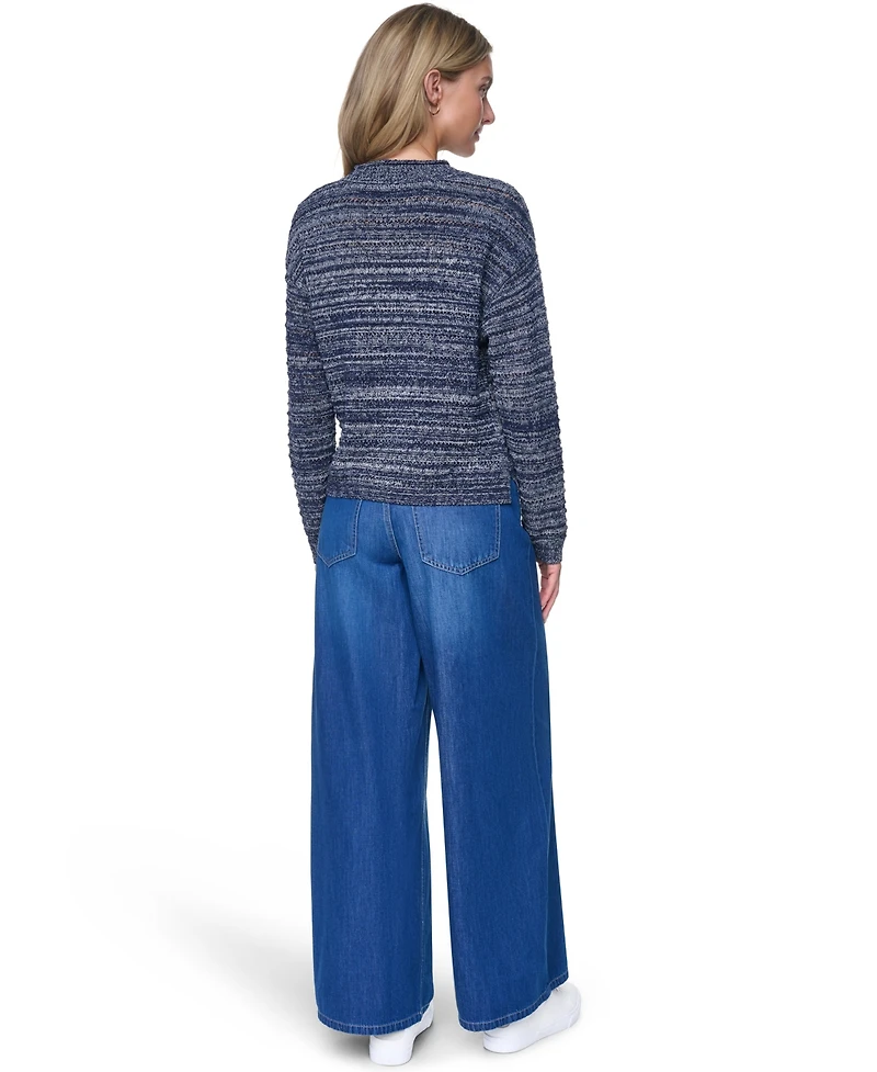 Nautica Women's Cotton-Blend Crewneck Sweater