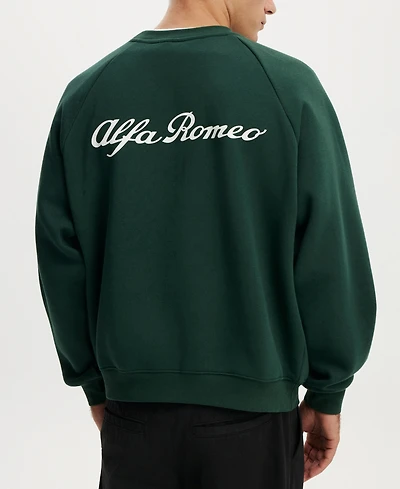 Cotton On Men's Modern Box-Fit Alfa Romeo Sweatshirt
