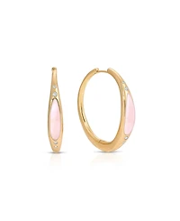 Ettika 18k Gold-Tone Gemstone Abyss Hoop Earrings