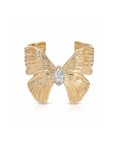 Ettika 18k Gold-Tone Butterfly Cuff Bracelet