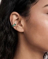 Ettika 18k Gold-Plated Class Crystal Cuff Earrings