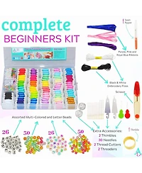 Gnuadz 276pcs Embroidery Cross Stitch Friendship Bracelet Kit Organizer