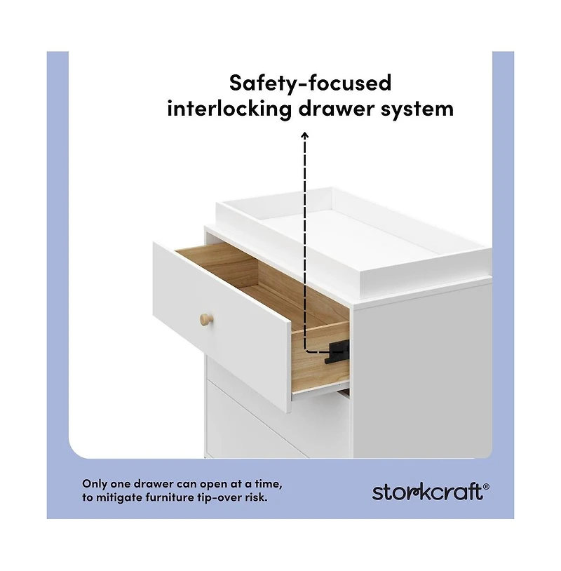 Storkcraft California 3 Drawer Chest With Topper with Driftwood