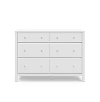 Storkcraft Horizon 6 Drawer Dresser (White with Driftwood)