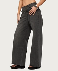 Edikted Women's Meredith Low Rise Jeans