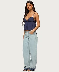 Edikted Women's Alina Studded Babydoll Tank Top