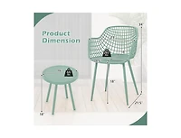 Boyel Living 3 Piece Patio Chair Set with Pp Seat and Tabletop for Porch