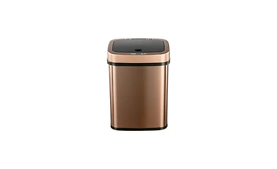 Ninestars Rectangular Motion Sensor Trash Can 3.2 Gallon Stainless Steel