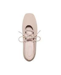 Vivaia Women's Miley 3 Laces Included Square-Toe Lace-Up Mary Janes Flats