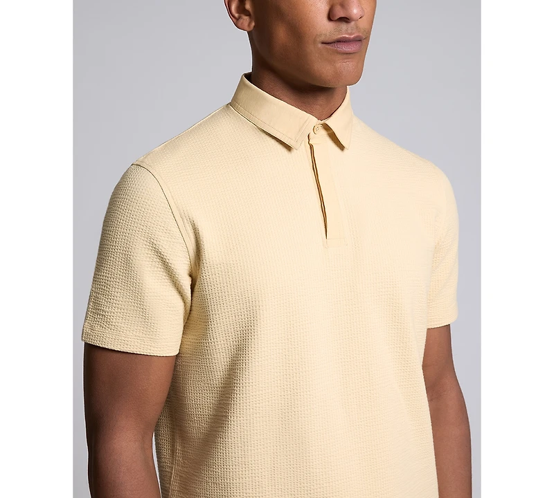 Kenneth Cole Men's Cotton-Blend Point Collar Polo Shirt