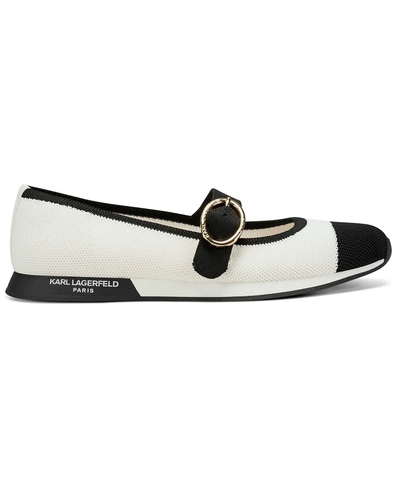 Karl Lagerfeld Paris Women's Manuela Mary Jane Flats
