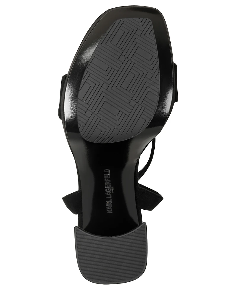 Karl Lagerfeld Paris Women's Maeleia Platform Ankle Strap Dress Sandals