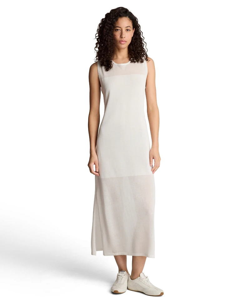 Kenneth Cole Women's Semi-Sheer Side-Slit Sleeveless Dress
