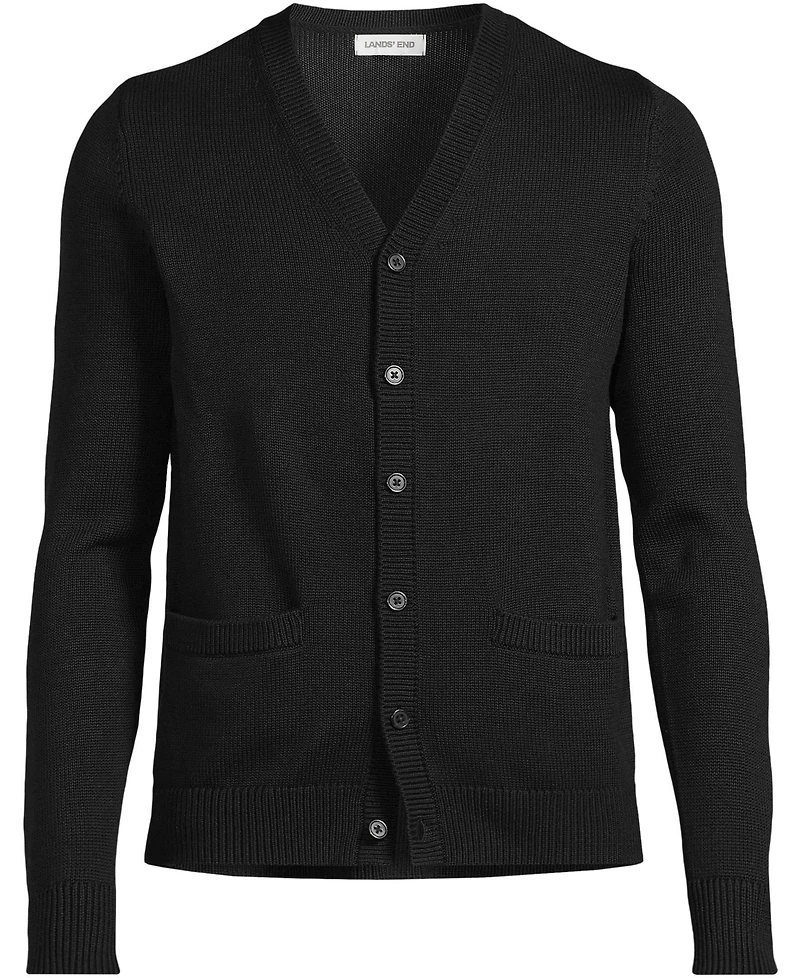 Lands' End Men's School Uniform Adult Legacy Varsity Cardigan