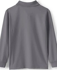 Lands' End School Uniform Men's Long Sleeve Rapid Dry Polo Shirt
