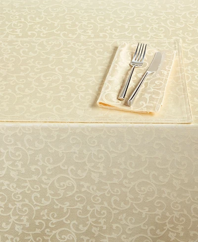 Lenox Opal Innocence Oblong 60" x 84" Ivory Tablecloth