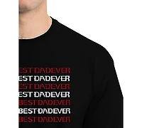 La Pop Art Men's Best Dad Ever American Flag Word T-Shirt
