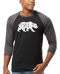 La Pop Art Men's Yosemite Bear Word Raglan-Sleeve T-Shirt