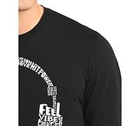 La Pop Art Men's Headphones Word Long-Sleeve T-Shirt