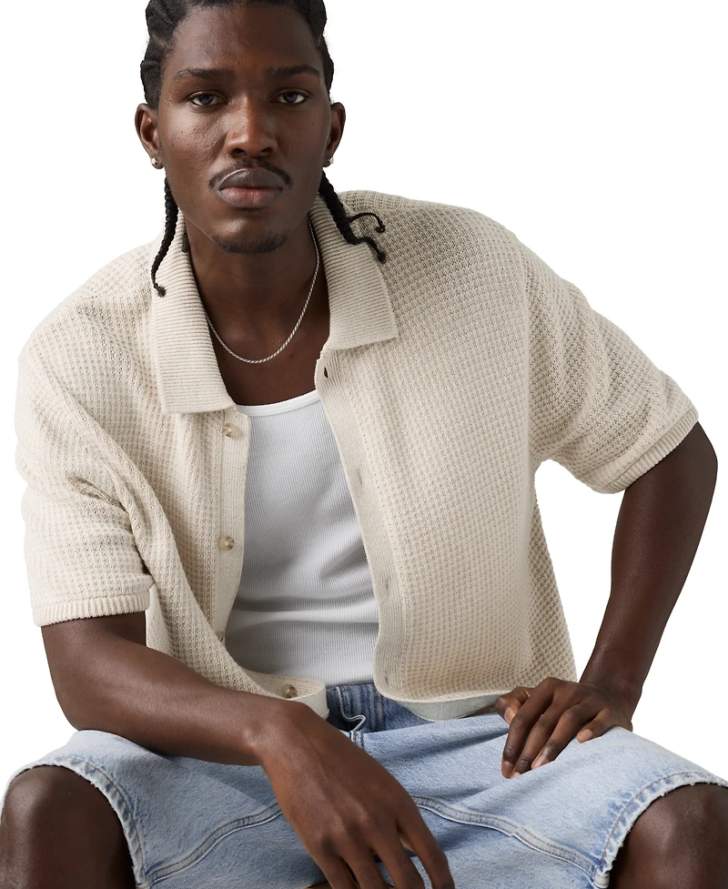 Levis Premium Men's Short-Sleeve Knit Camp Shirt