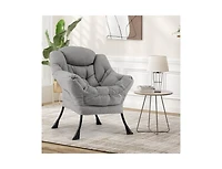 Slickblue Cozy Sherpa Accent Chair with Head Pillow Upholstered Design