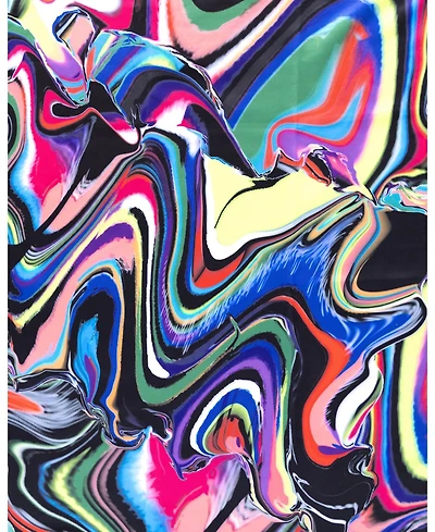 Dai Moda Ty Print Versa Scarf with logo hardware