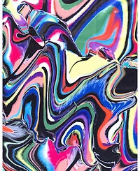 Dai Moda Ty Print Versa Scarf with logo hardware