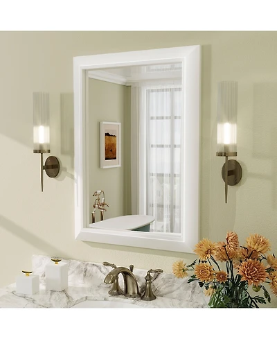 Apmir 20" x 28" Inch Thick Metal Framed Wall Mirrors for Bedroom