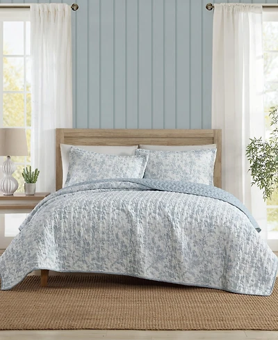 Laura Ashley Amberly Seersucker 3-Pc. Quilt Set, Twin