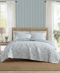 Laura Ashley Amberly Seersucker 3-Pc. Quilt Set