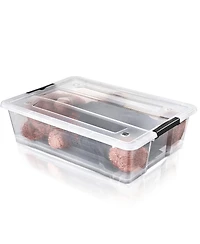 Sorbus Clear Plastic 40qt Underbed Storage Containers with Wheels