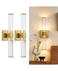 Busdays 2 Pack Led Bathroom Vanity Light Fixtures Over Mirror 3000K Warm Light Modern Wall Sconce for Bedroom Living Room Hallway
