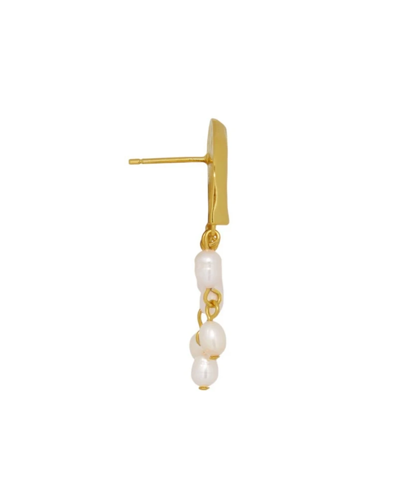 Ottoman Hands Waterproof Shell Pearl Beaded Stud Earrings
