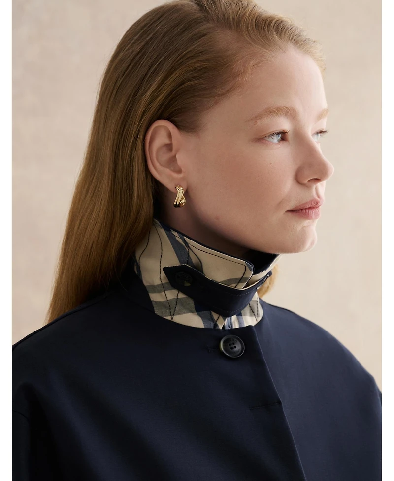 Hobbs London Women's Frida Collared Cropped Trench Coat