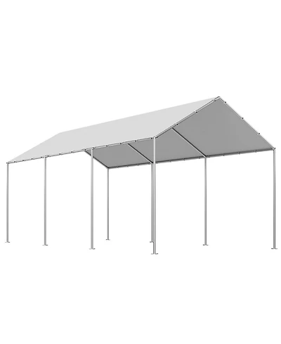 Gouun 10 x 20 Feet Carport Replacement Canopy Waterproof Uv Resistant Top Cover