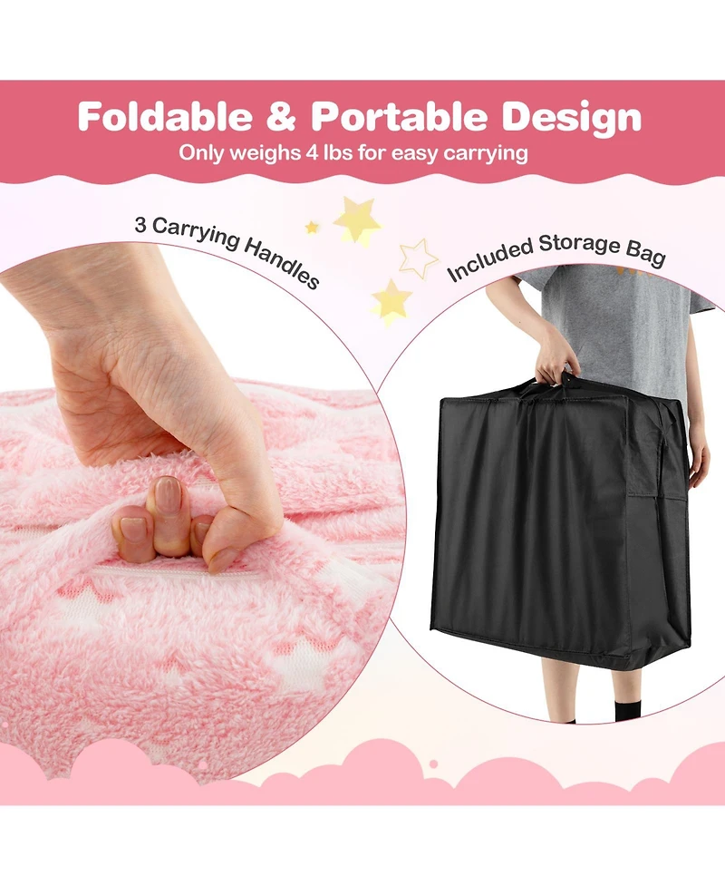 Sugift Foldable Floor Mattress for Kids with Washable Cover