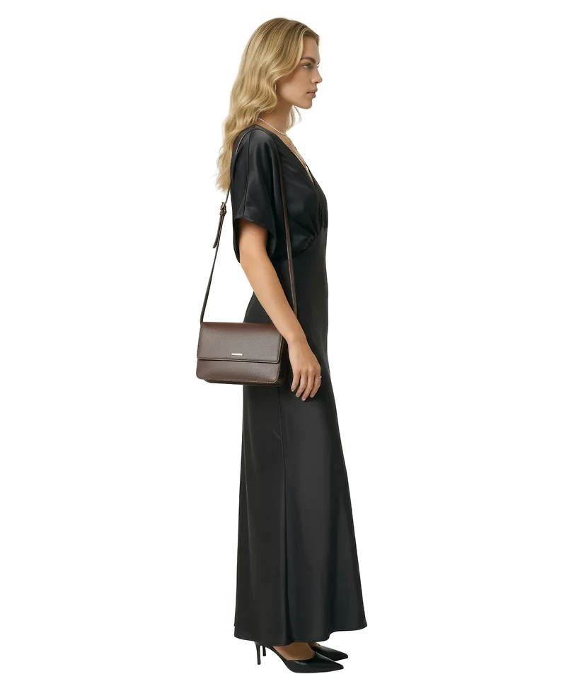Modenaire Women's Deep V-Neck Empire Waist Maxi Dress