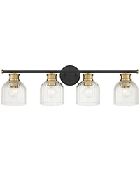 Stiffel Lana 31 3/4" Wide and Warm Brass 4-Light Bath Light