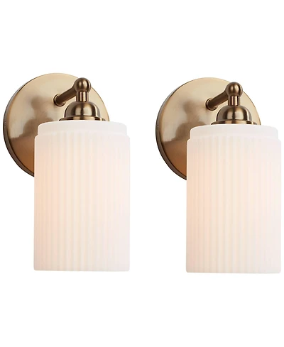 Possini Euro Design 360 Lighting David 9 1/2" High Glass Sconces Set of 2