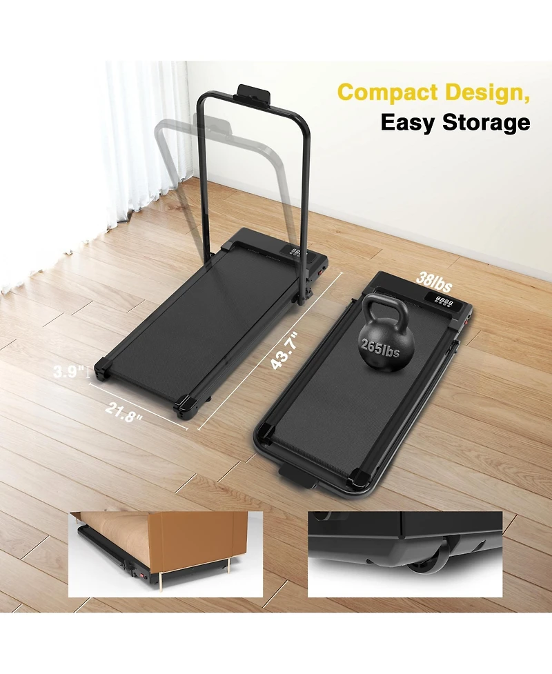 Redliro Walking Pad Treadmill 2-in-1 with Incline