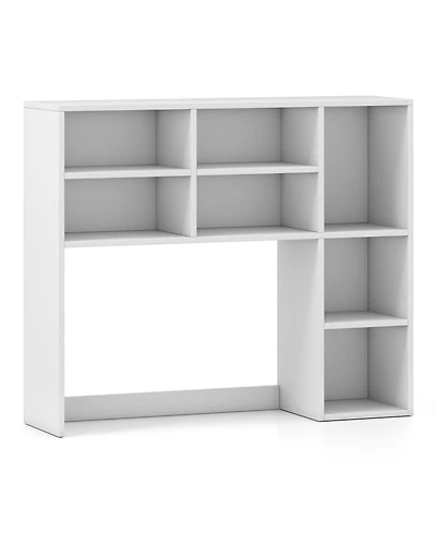 Slickblue Desktop Bookshelf with 7 Cubbies and 3 Adjustable Shelves