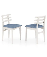 Slickblue Upholstered Fabric Side Chairs with Rubber Wood Frame and Comfortable Padded Seat