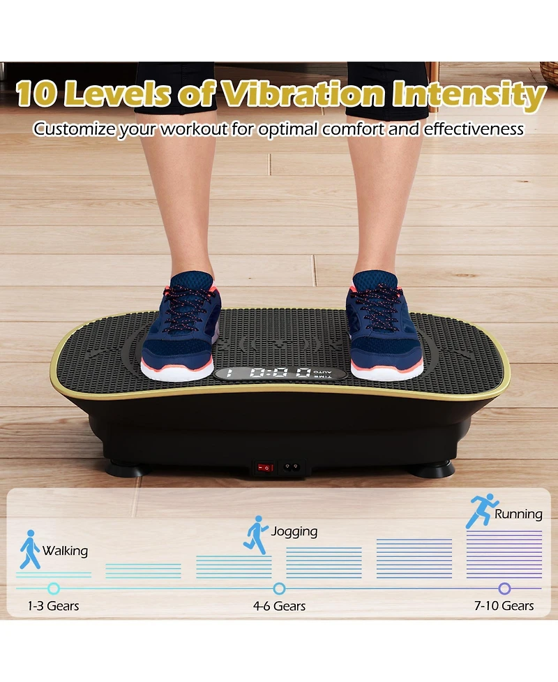 Sugift 20 in Vibration Plate Exercise Machine with 10 Speed Settings