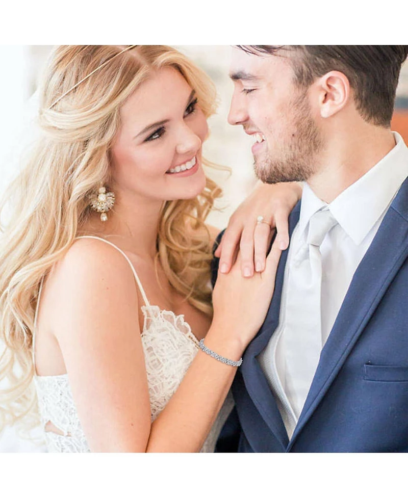 Gnuadz Wedding Tennis Bracelet Marquise Cubic Zirconia Women