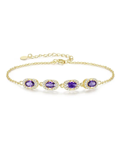 Gnuadz Birthstone Bracelet Women Dainty Link Jewelry Gift