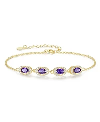 Gnuadz Birthstone Bracelet Women Dainty Link Jewelry Gift