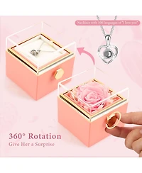 Gnuadz Preserved Rotating Box I Love You Necklace Couple Mother Gift
