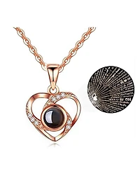 Gnuadz Preserved Heart Necklace Set Couple Mother Gift