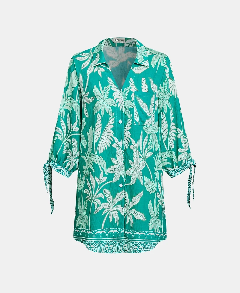 Cupshe Women's Lakeside Lounging Tropical Mini Beach Dress